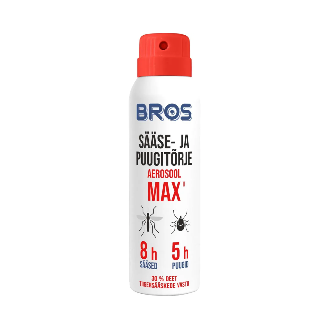 BROS Sääse- ja puugitõrje aerosool MAX 90 ml
