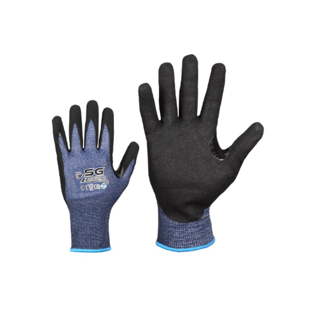 Töökindad SG 7153, lõikekindlad, peopesal penonitriilkate