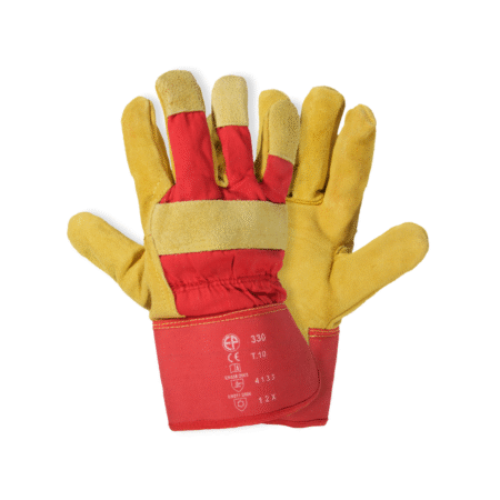 EUROTECHNIQUE 330 talvised nahast ja kangast kindad