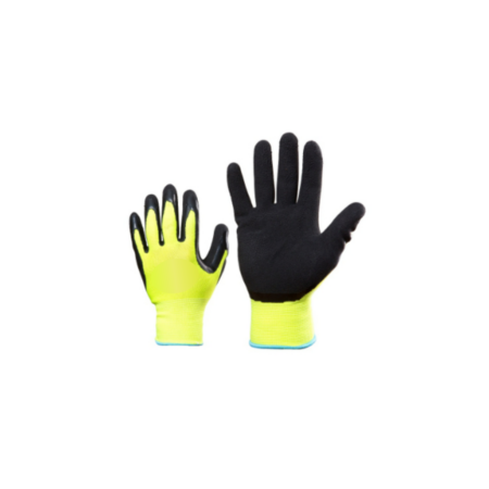 Töökindad art. 7235 polüestrist, peopesa musta pehme karelateksiga