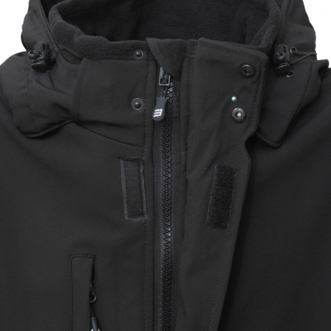 Softshell-jope BoSafety ATLANTA helkivate detailidega, must - Pilt 4