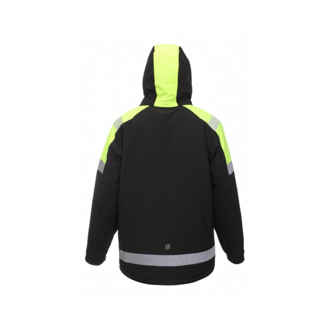 Softshell-jope BoSafety ATLANTA kõrgnähtavusega, must/kollane - Pilt 2