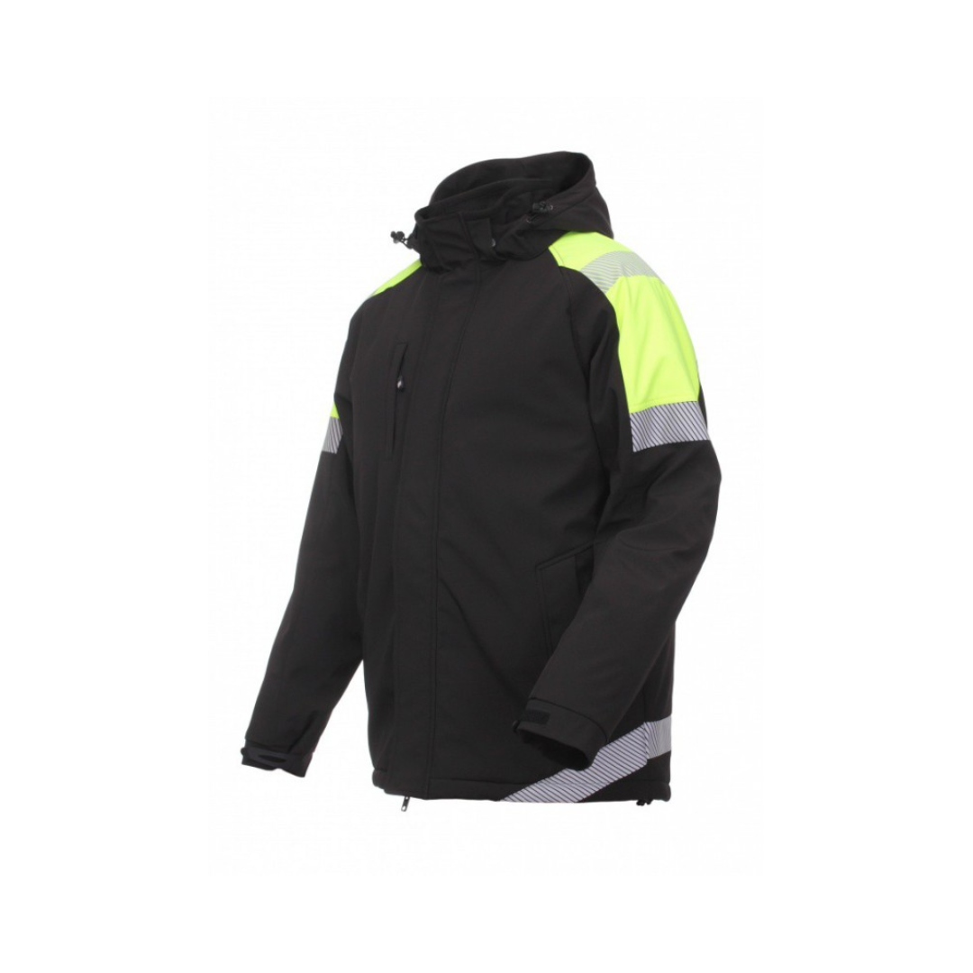 Softshell-jope BoSafety ATLANTA kõrgnähtavusega, must/kollane - Pilt 3
