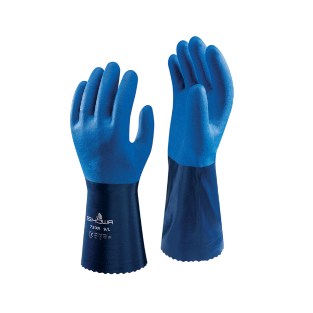 SHOWA nitriilkattega kemikaakalikindlad töökindad